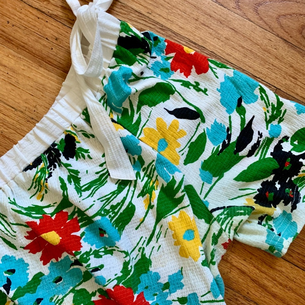 Floral Off-Shoulder Top - Multicolor - Picture 2 of 10